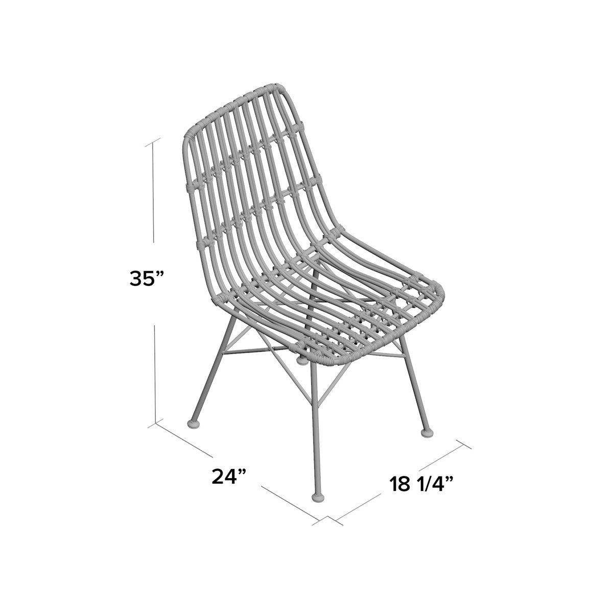 Oliver Enloe Wicker Patio Dining Chair & Reviews Wayfair